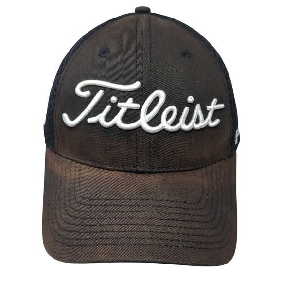 Titleist FJ Pro V1 Fitted Hat Black Large Spell Out Embroidered New Era - Picture 1 of 9